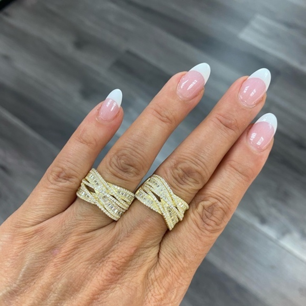Gold plated Stacking ring Band sizes 7 and 8